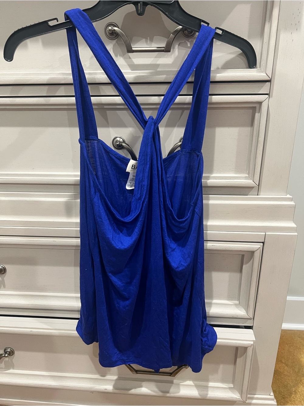 BiBi Royal Blue Draped Back Camisole
